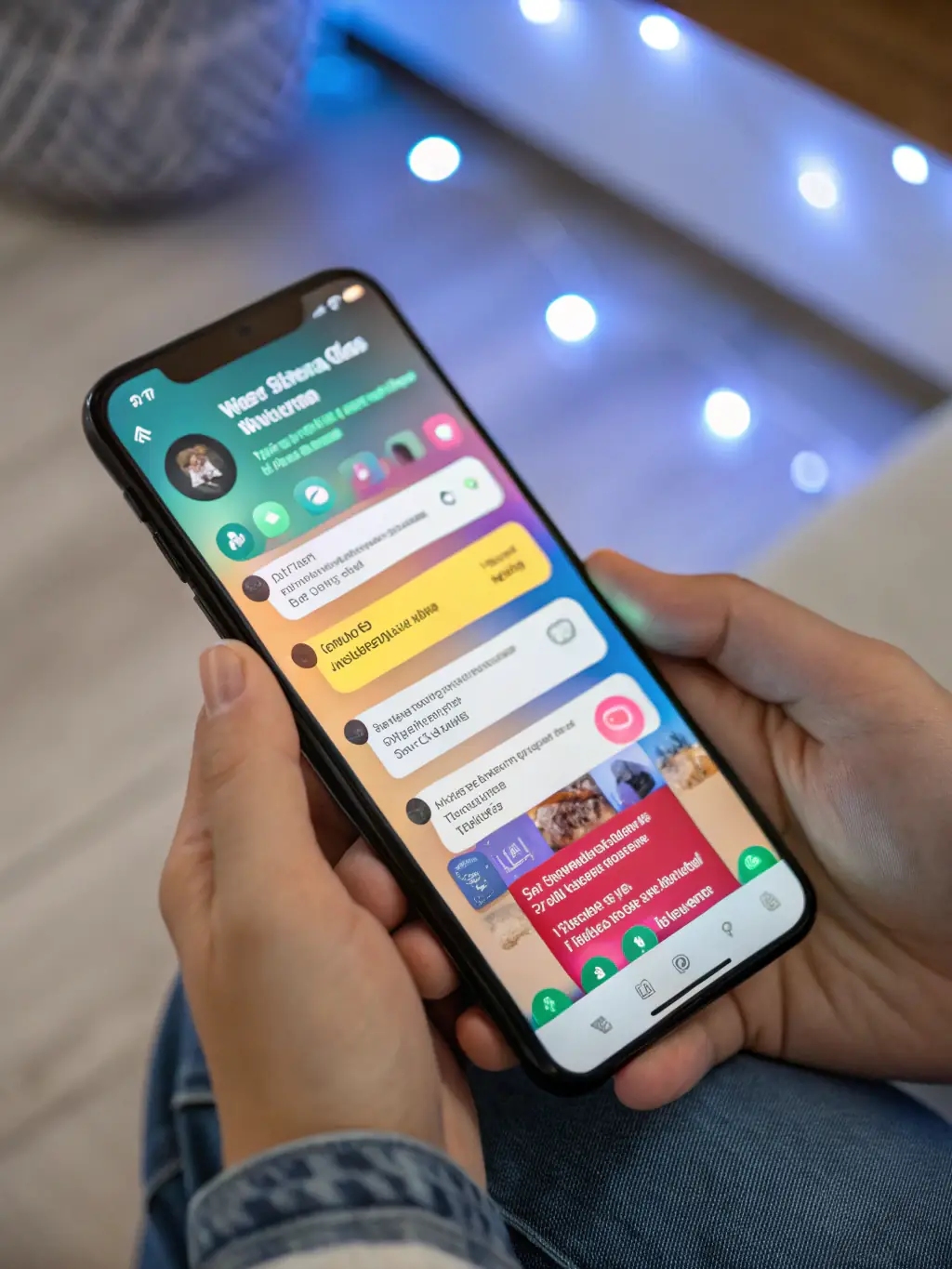 A smartphone displaying a notification alert, representing the instant SMS and email alerts sent by the Grievance Management System.